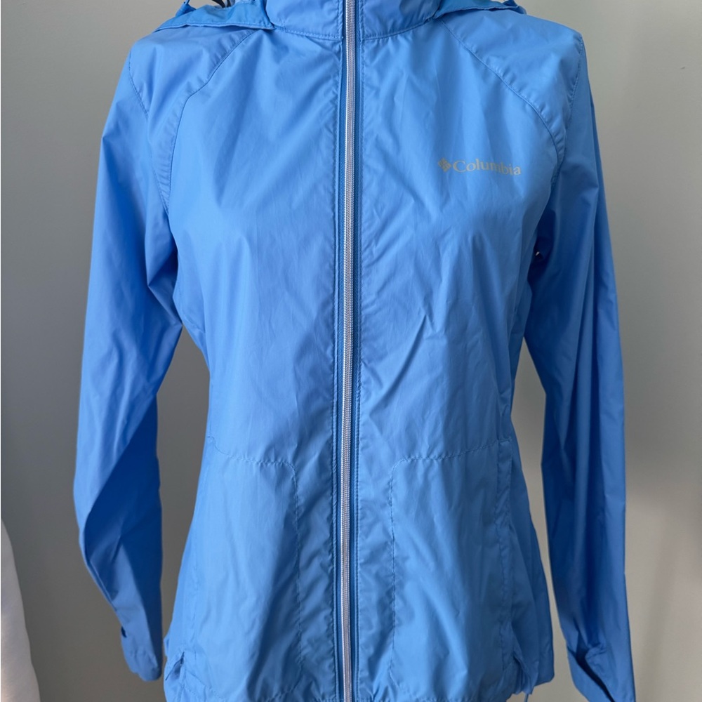 Columbia Women's Light Blue Switchback III Rain Jacket